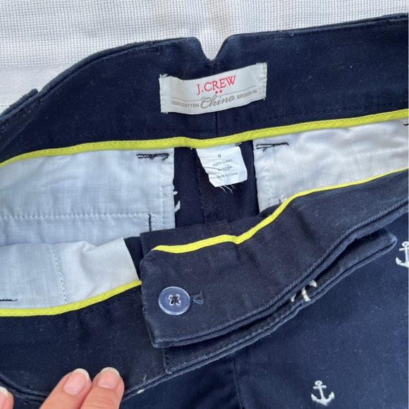 J crew navy shorts w/ embroidered anchors size 0 - Picture 2 of 5